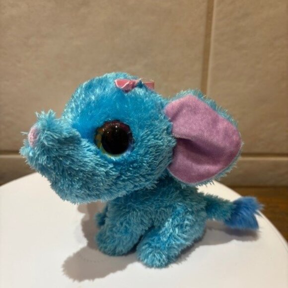 Blueberry Elephant Wild Republic Plush 5", Sweet & Sassy, Rainbow Eyes, 2013 - Picture 2 of 6